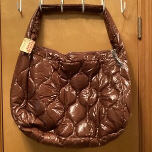 Free People Movement Surplus Shine Carryall bag, nutshell brown, NWT